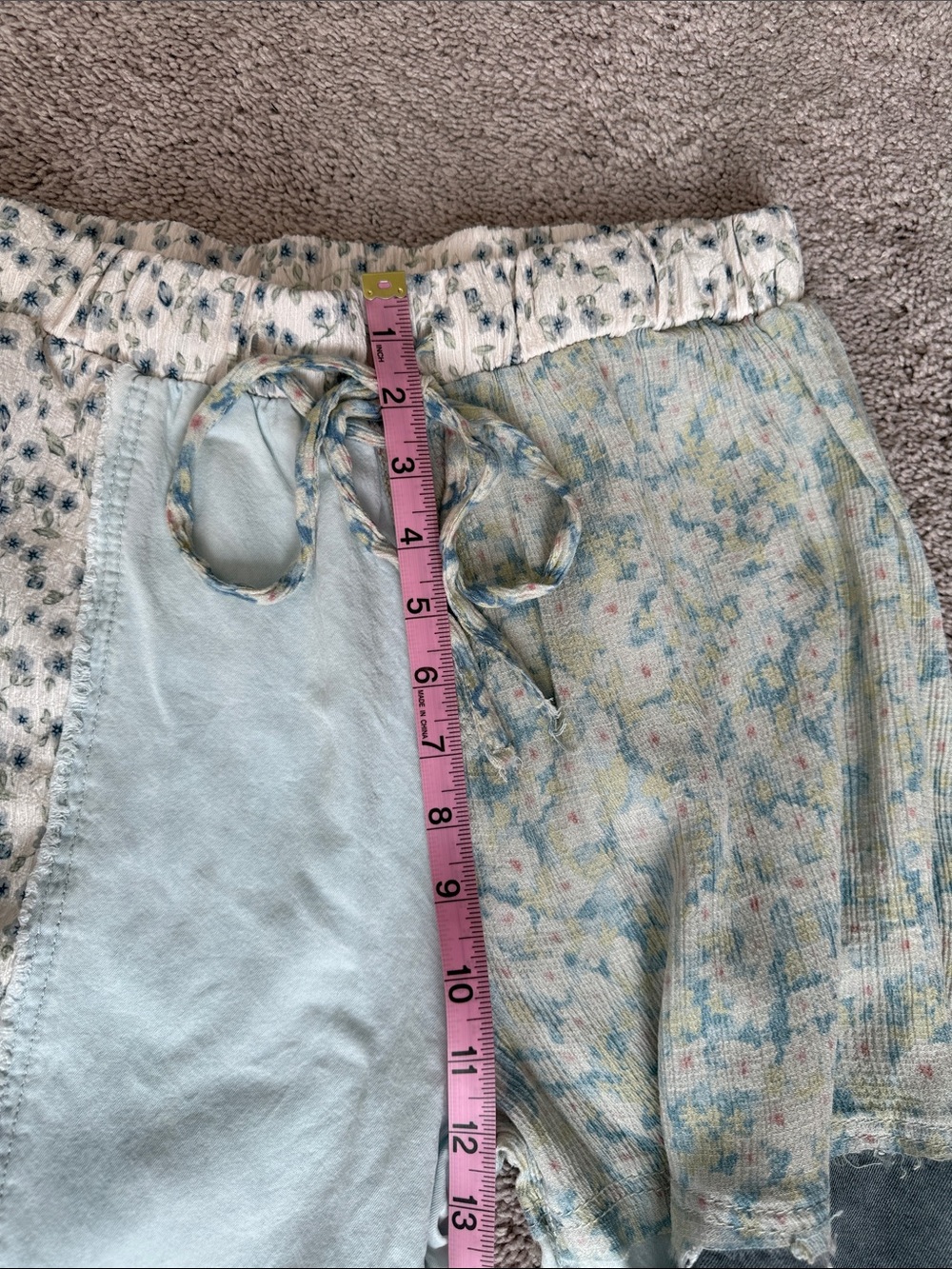 POL Patchwork Light Blue and Gray mixed fabrics Harem Pants - Picture 14 of 16